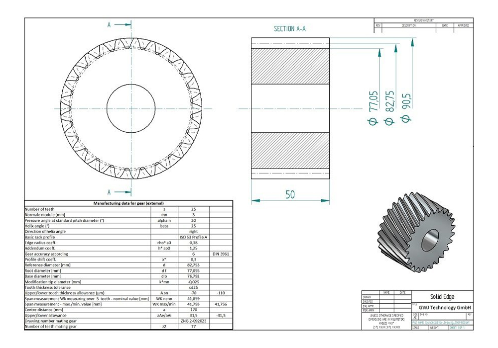 GWJ Technology Offers Integrated Solutions for Gears in 3D CAD Systems